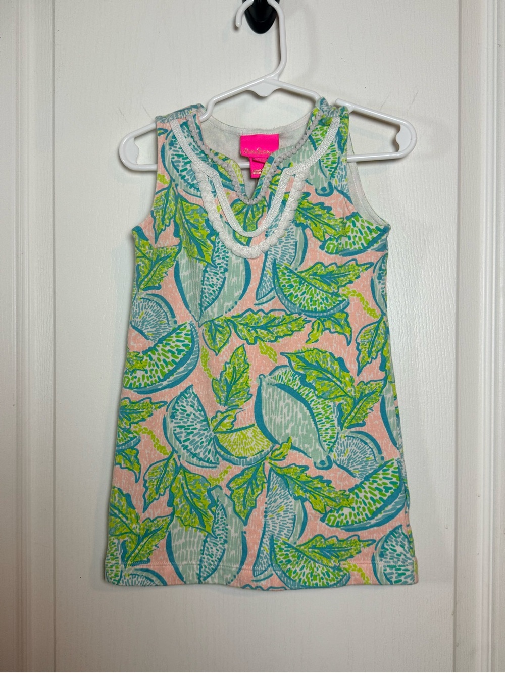 Lilly Pulitzer Pink, Teal & Lime Leaf-Print Tank Dress